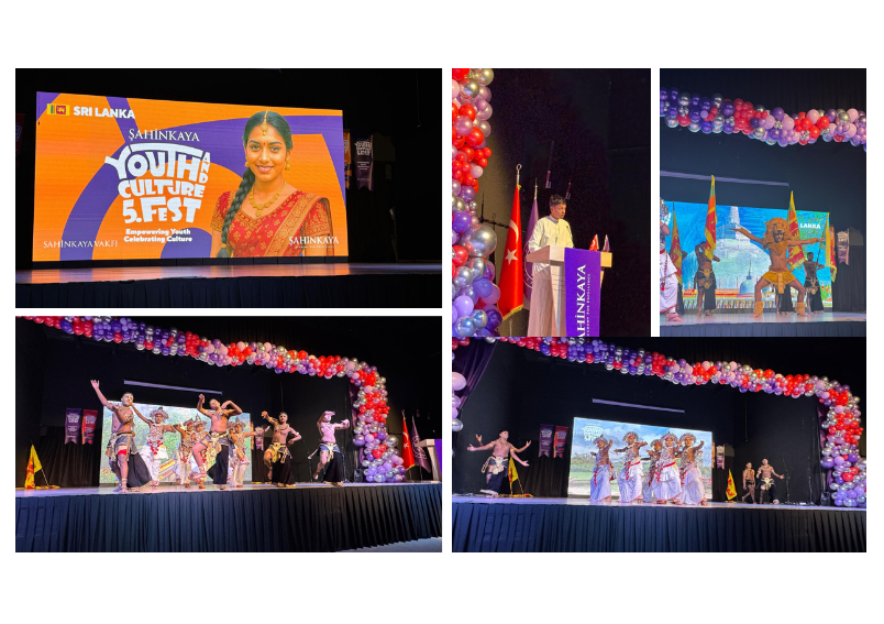 Sri Lankan dancers participate in the Şahinkaya International Youth and Culture Festival in Bursa, Türkiye