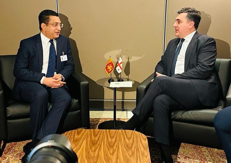 Bilateral meeting between Foreign Minister of Sri Lanka and Georgia held at UNHQ. Both countries celebrate 25 years of establishment of diplomatic relations in 2023