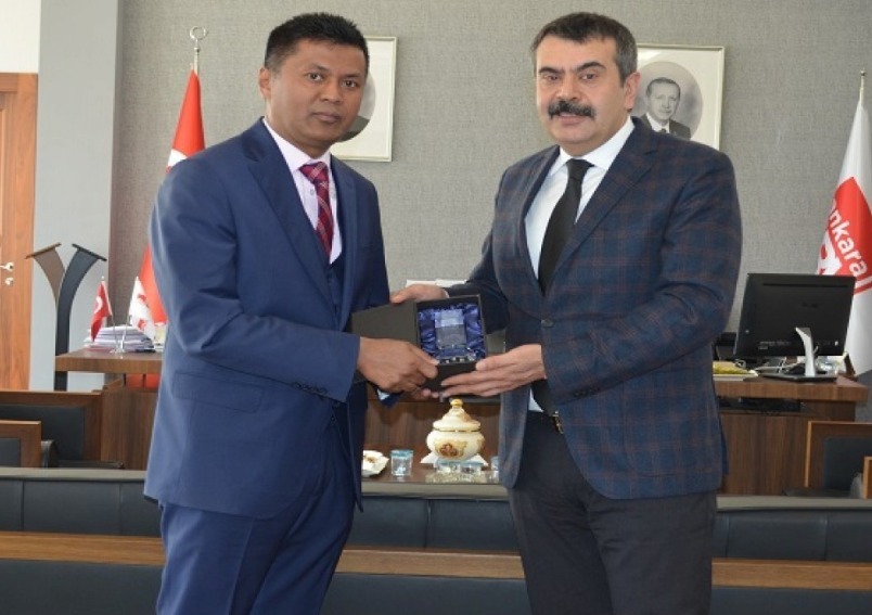 Ambassador calls on Prof. Dr. Yusuf Tekin, Rector of Haci Bayram Veli University