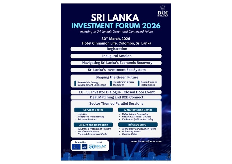 The Sri Lanka Investment Forum 2026: Invest in Sri Lanka’s Green and Connected Future