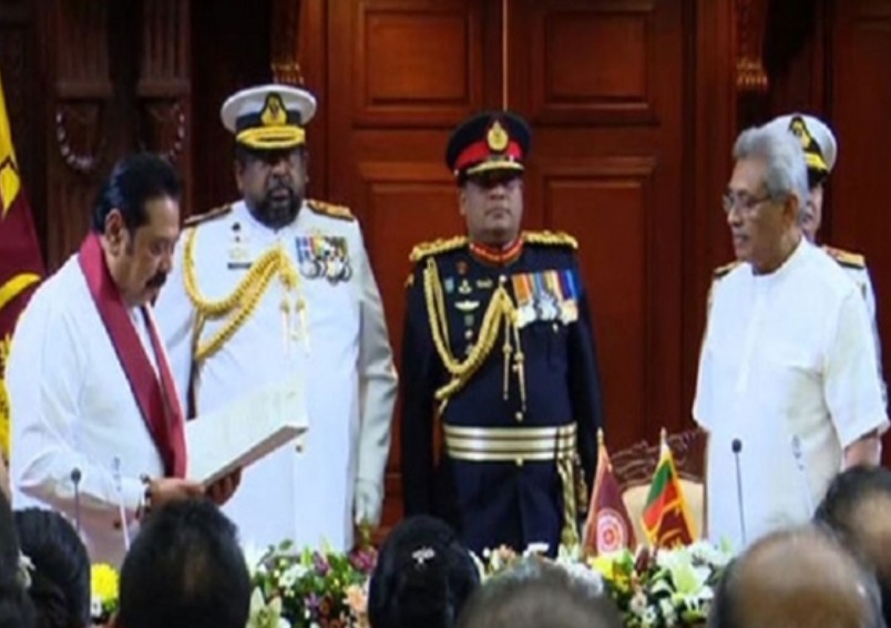 Mahinda Rajapaksa sworn in as new Prime Minister