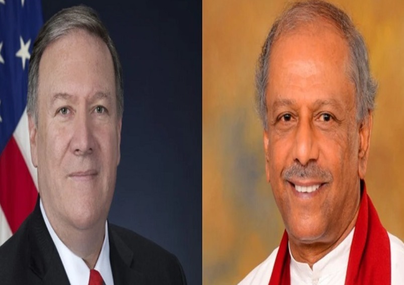 MINISTER DINESH GUNAWARDENA AND US SECRETARY OF STATE MIKE POMPEO IN DISCUSSIONS ON MATTERS OF BILATERAL INTEREST