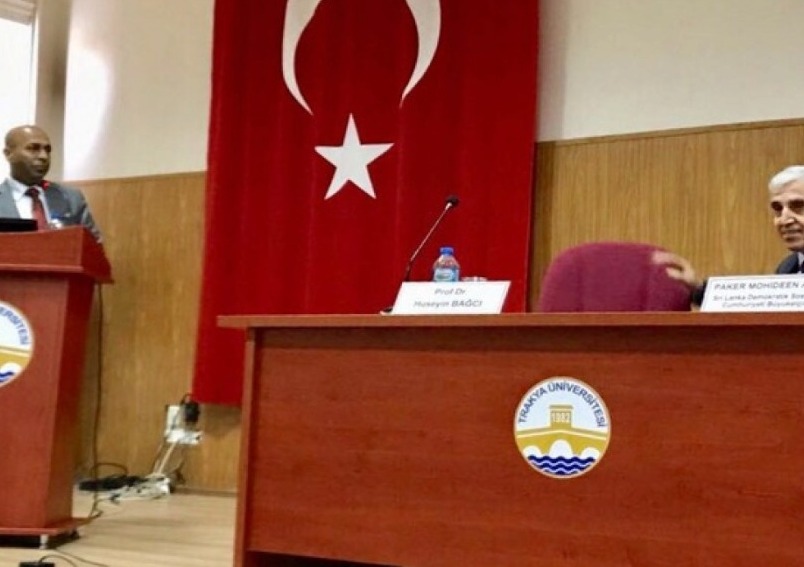 Ambassador addressed at a seminar at Trakya University