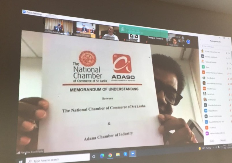 The National Chamber of Commerce of Sri Lanka Connected with the Adana based Chamber of Commerce & Industry & the Chamber of Commerce