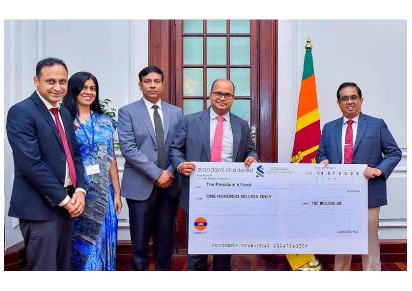 Lanka Indian Oil Company Donates Rs. 100 Million to the President’s Fund