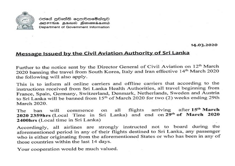 5.MEDIA RELEASE ISSUED BY CIVIL AVIATION AUTHORITY OF SRI LANKAv.