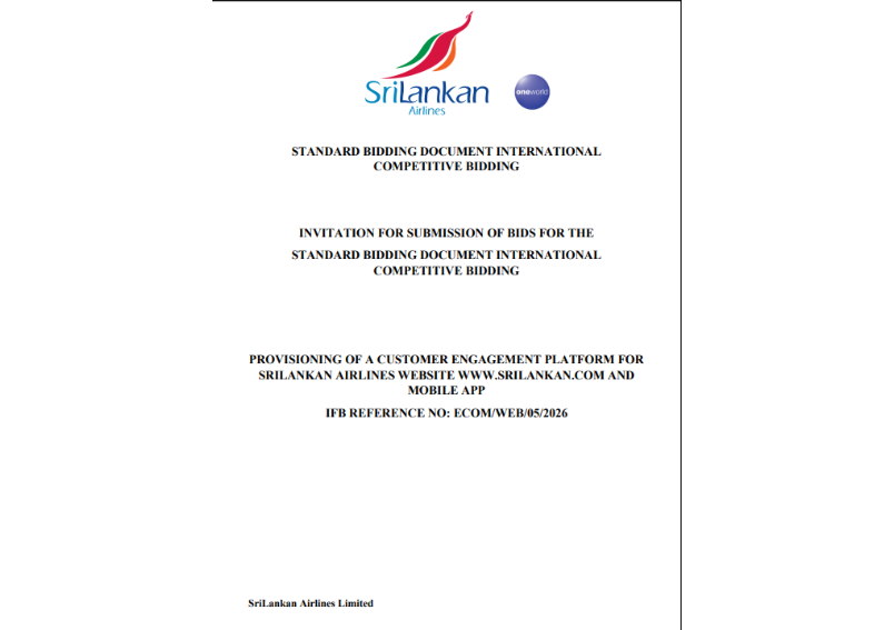 Invitation for Bids (IFB) – SriLankan Airlines Ltd.