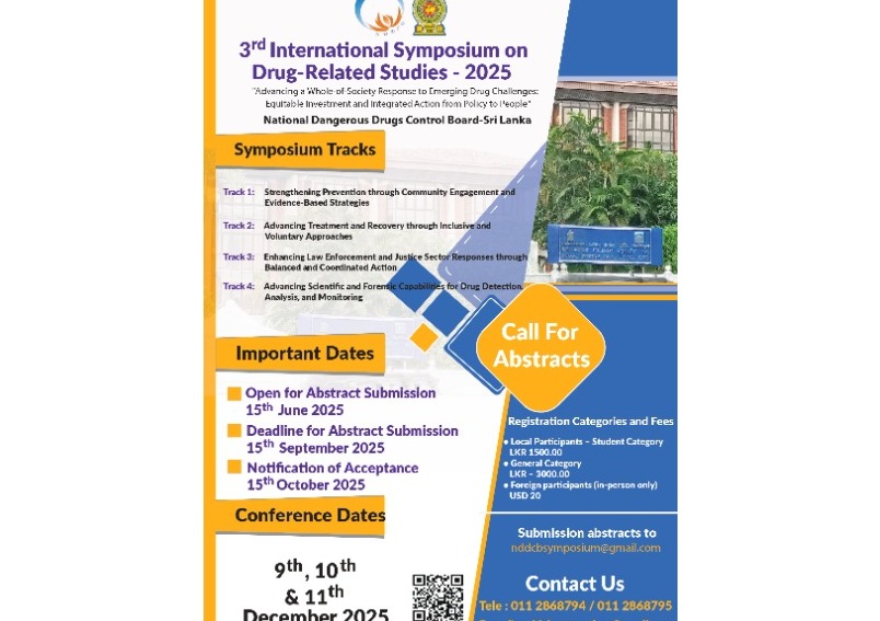 3rd International Symposium on Drug - related Studies 2025, National Dangerous Drugs Control Board (NDDCB)