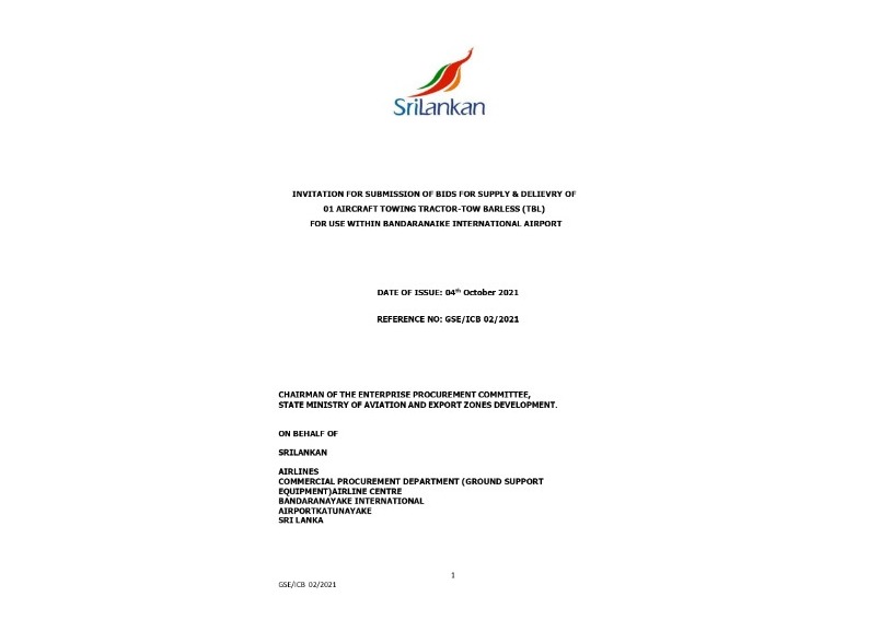 62 - Publishing Procurement Notices- Sri Lankan Airlines