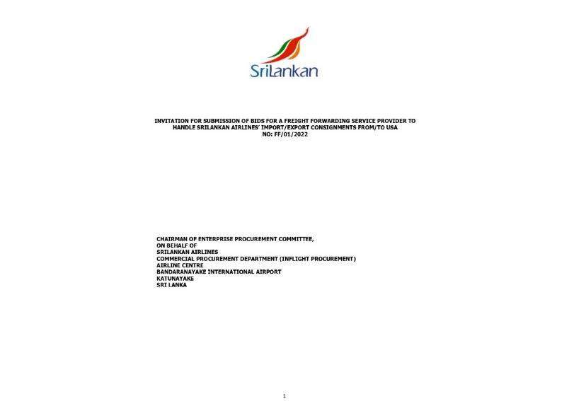 94 - Publishing a Procurement Notice - Srilankan Airlines Ltd