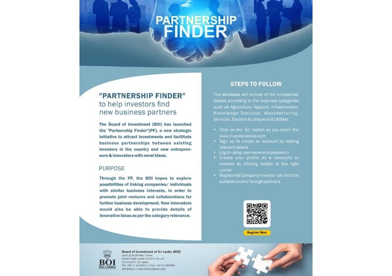 Partnership Finder- Board of Investment of Sri Lanka